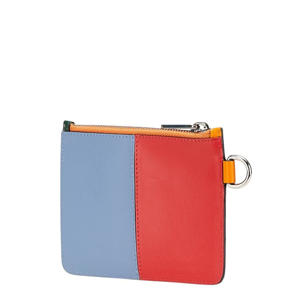 Burberry Multi-Color Orange Leather Coin Purse/Coin Case