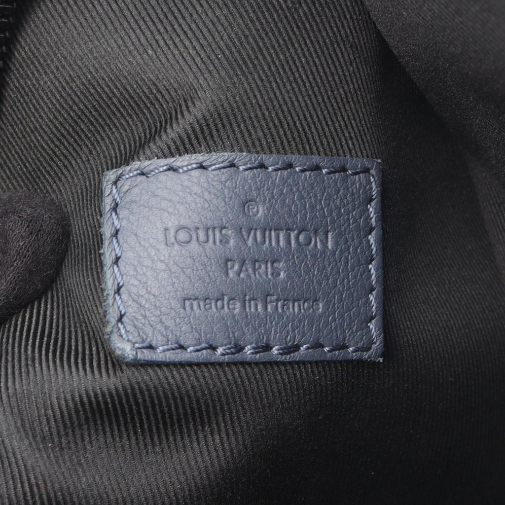 Louis Vuitton Blue Gray Monogram Shadow Leather Fanny Pack Sling Bag