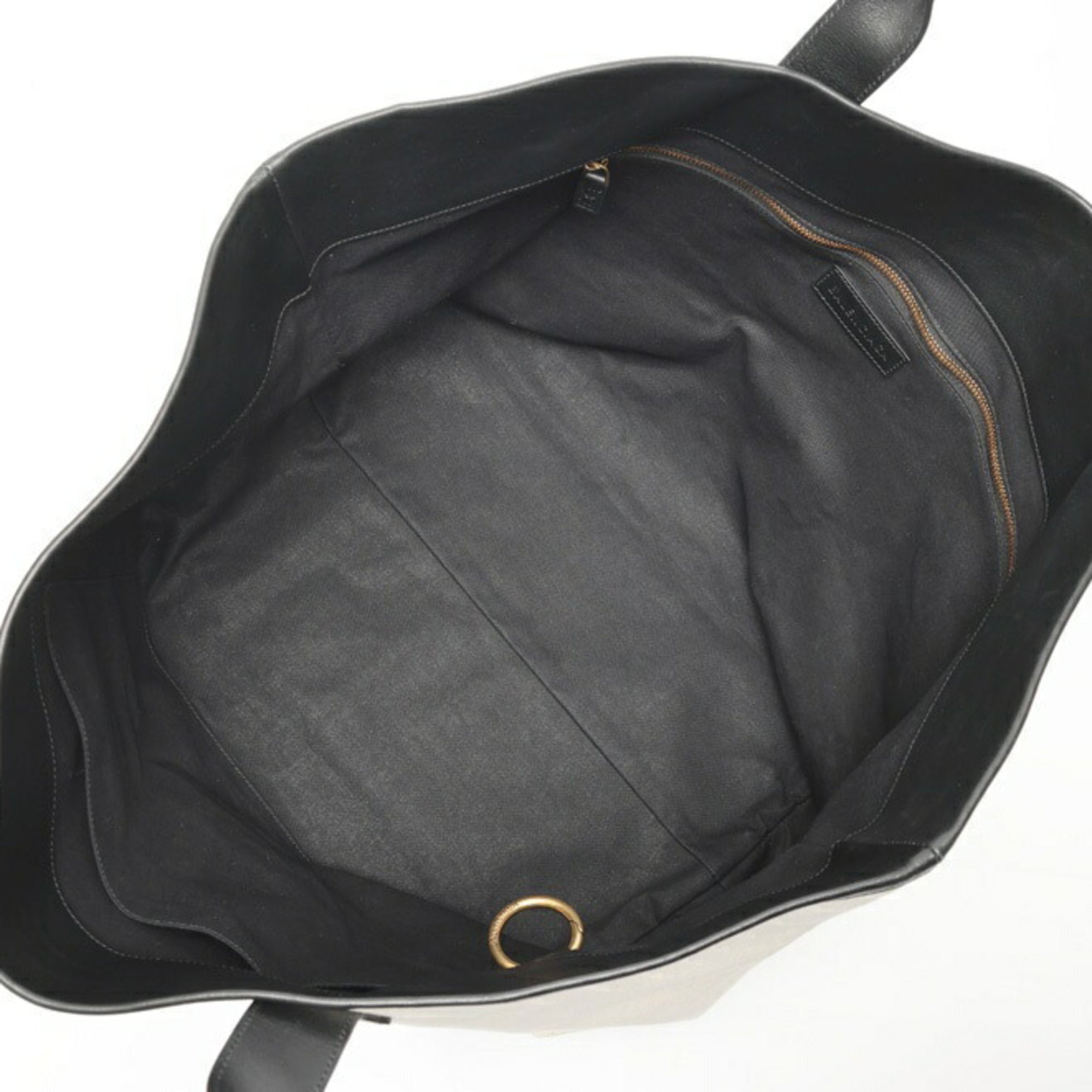 Balenciaga Black White Canvas Leather Tote