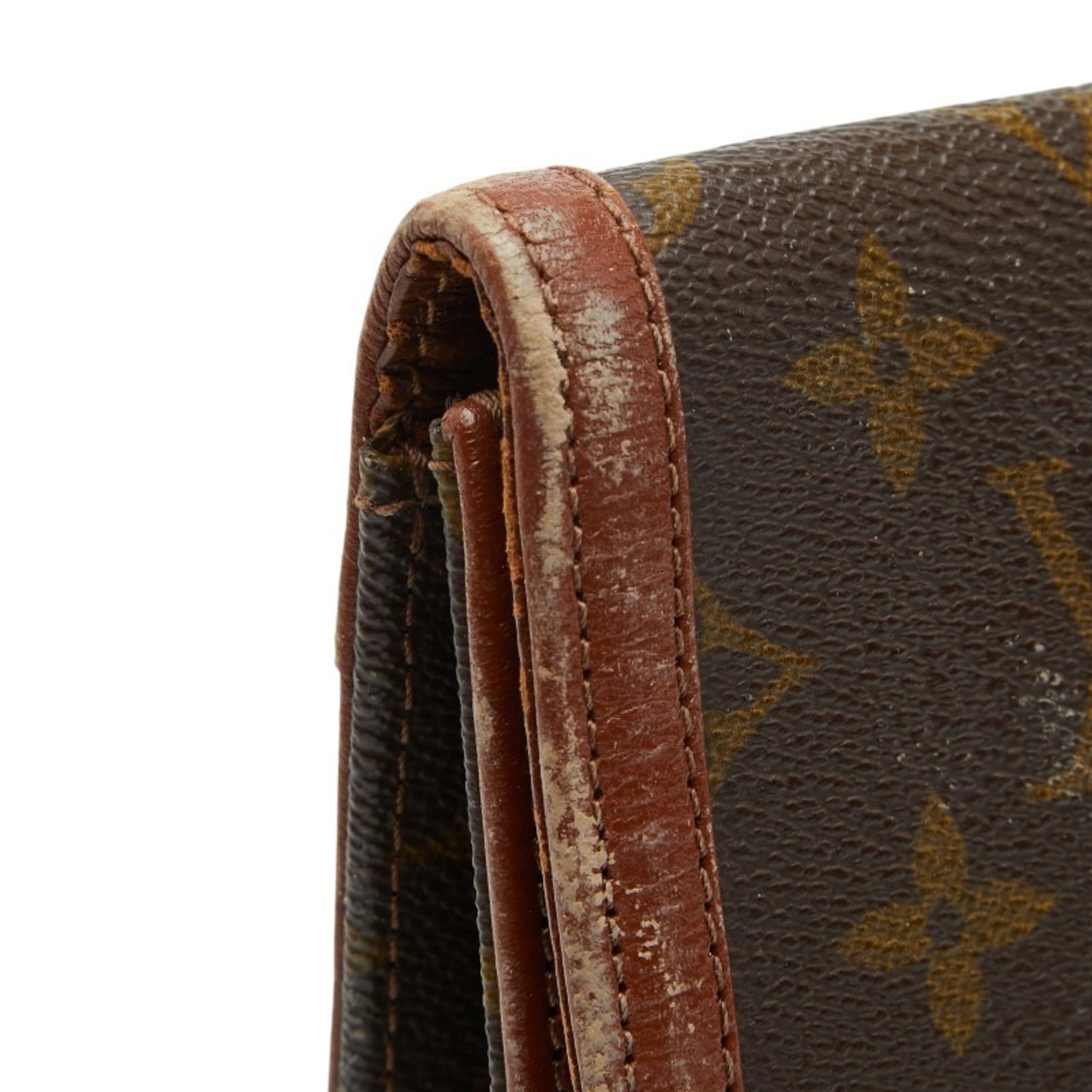 Louis Vuitton Brown Pvc Leather Clutch Bag Pochette