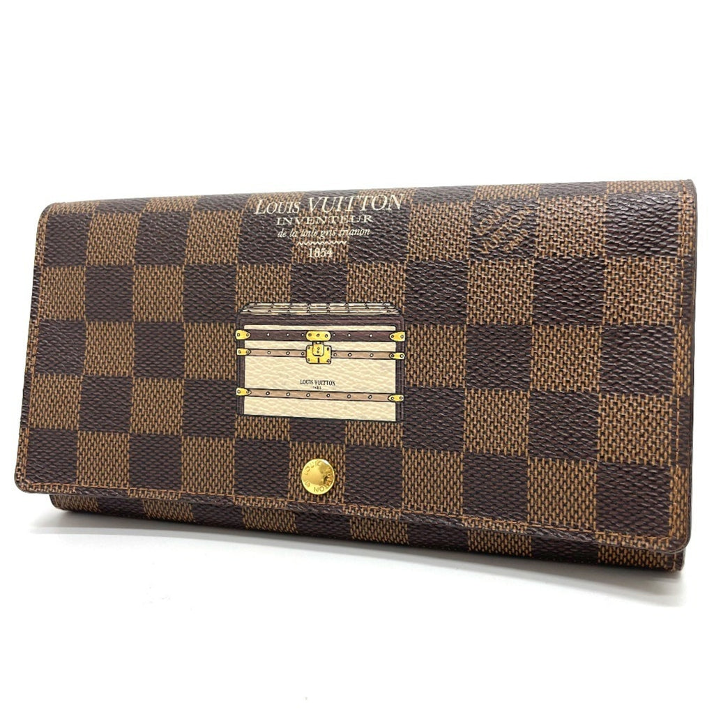 Louis Vuitton Damier Brown Damier Canvas Ebene Damier Canvas Long Wallet