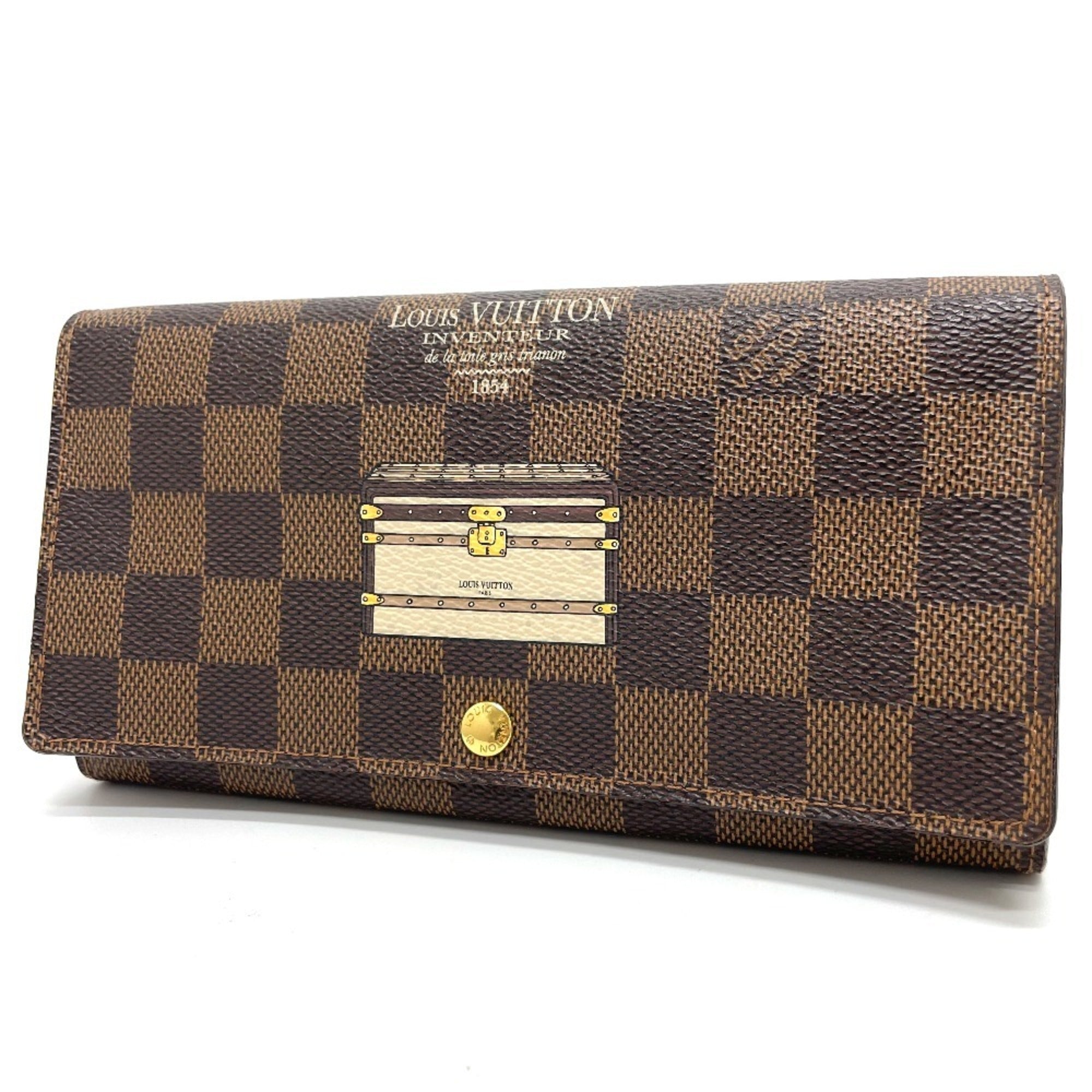 Louis Vuitton Damier Brown Damier Canvas Ebene Damier Canvas Long Wallet