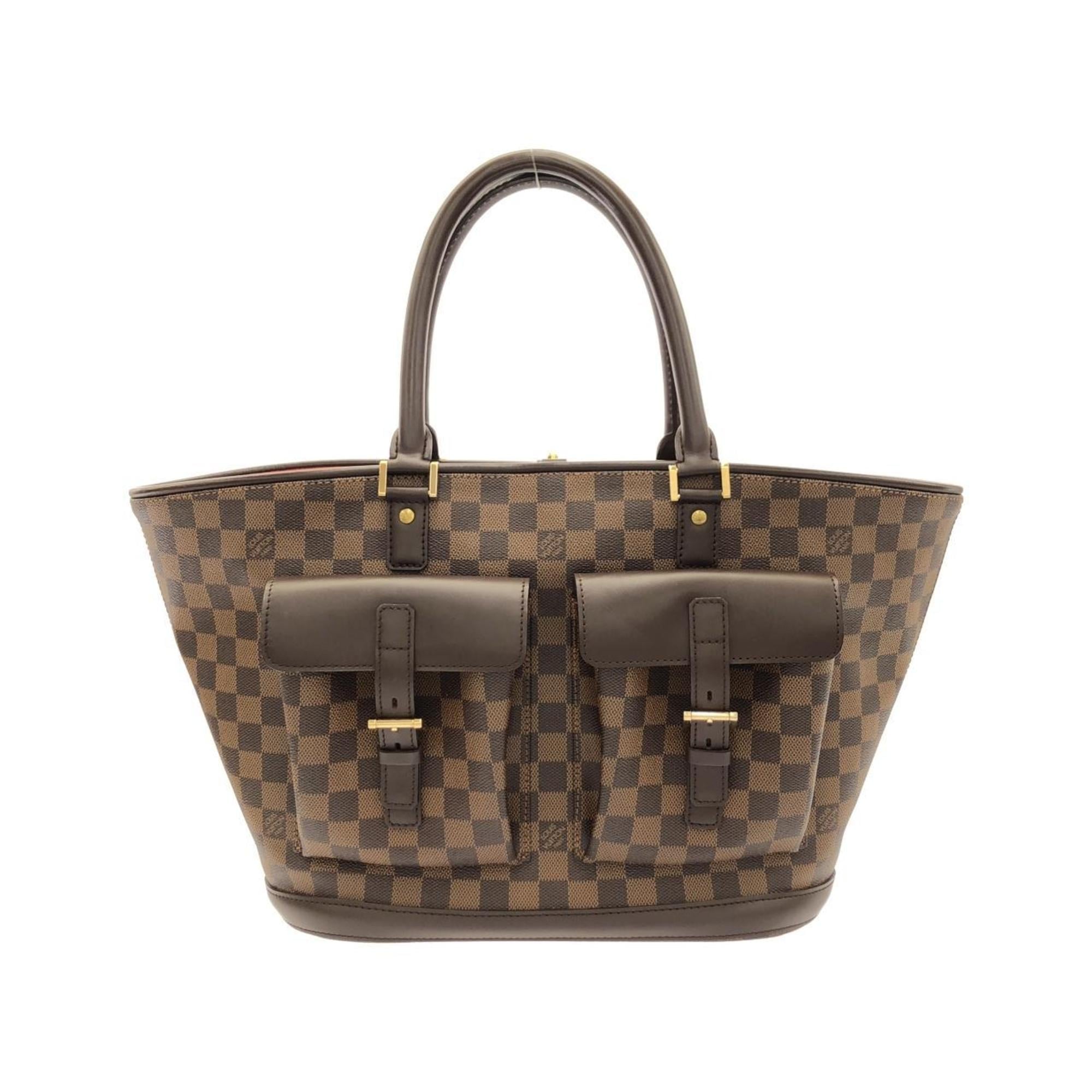 Louis Vuitton Brown Coated Canvas Handbag