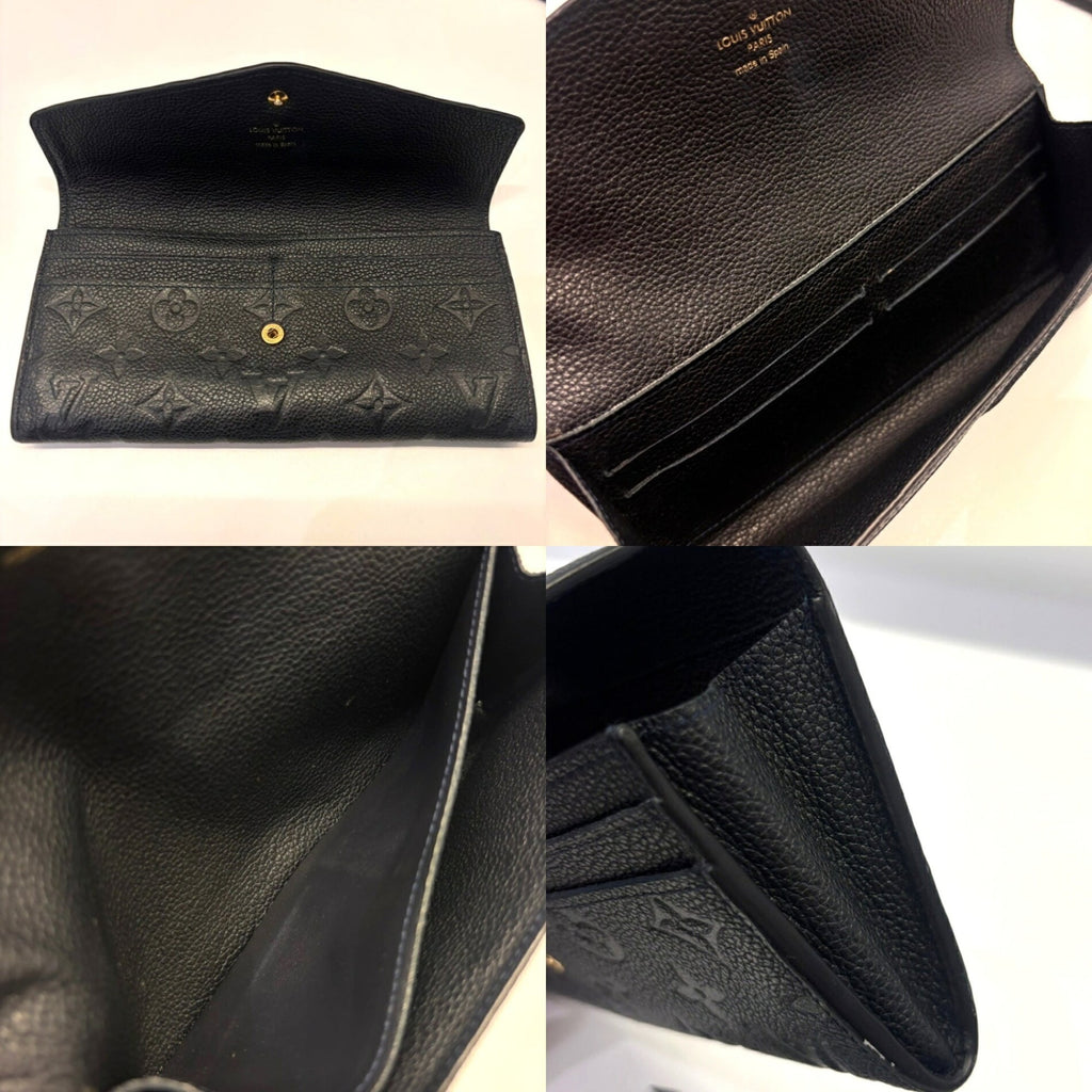 Louis Vuitton Black Infini Monogram Monogram Empreinte Long Wallet