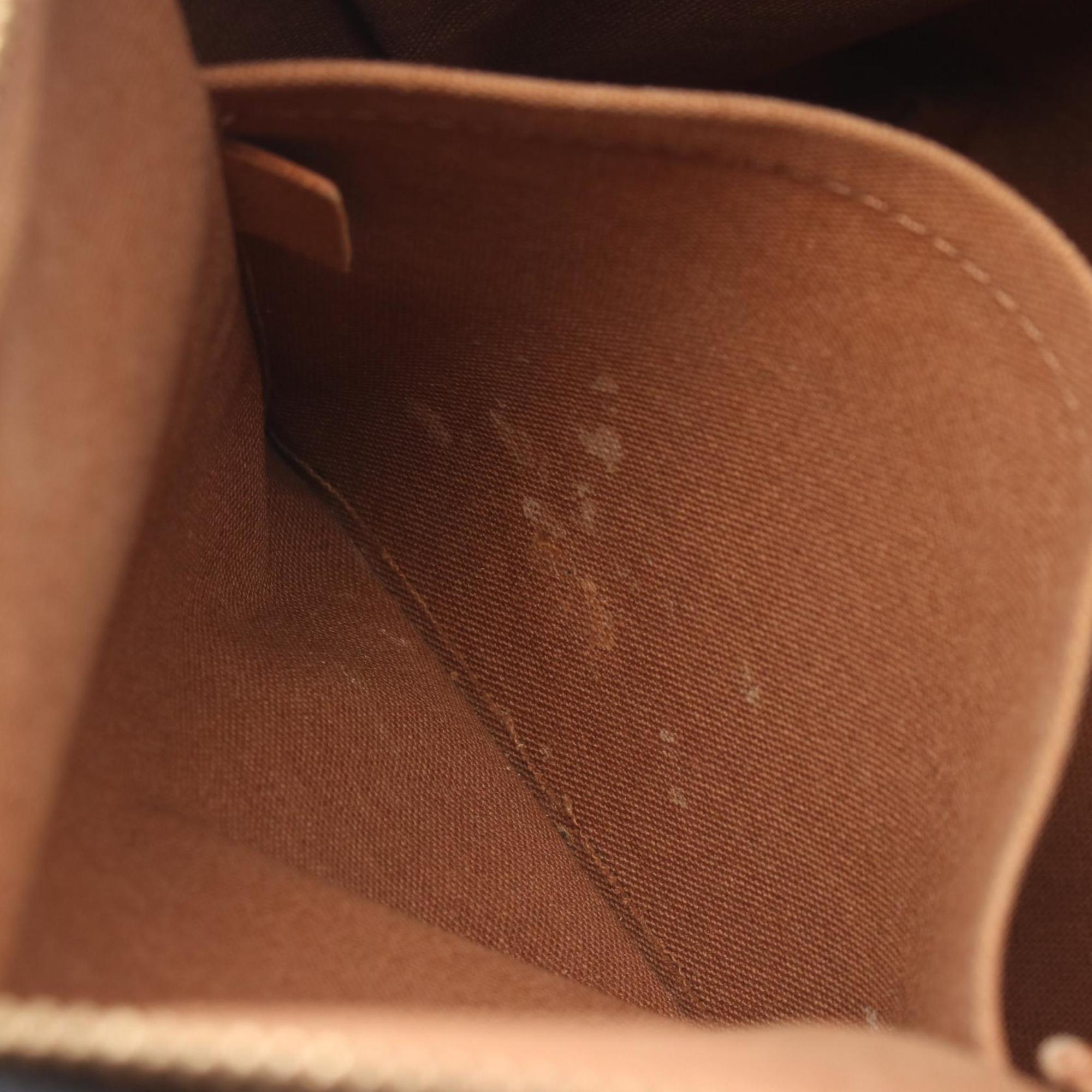 Louis Vuitton Brown Monogram Coated Canvas Leather Handbag