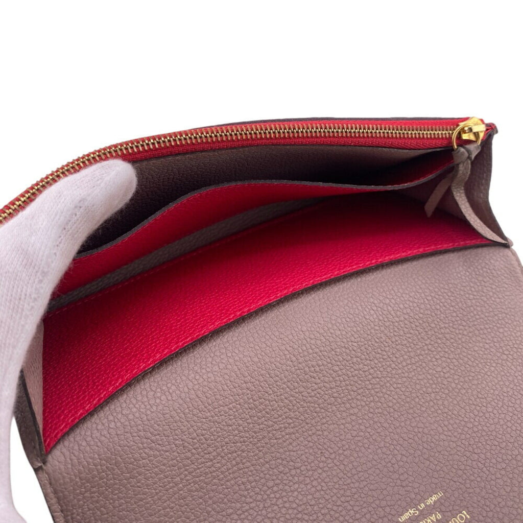 Louis Vuitton Gray Pink Monogram Empreinte Long Wallet (Tri-Fold)