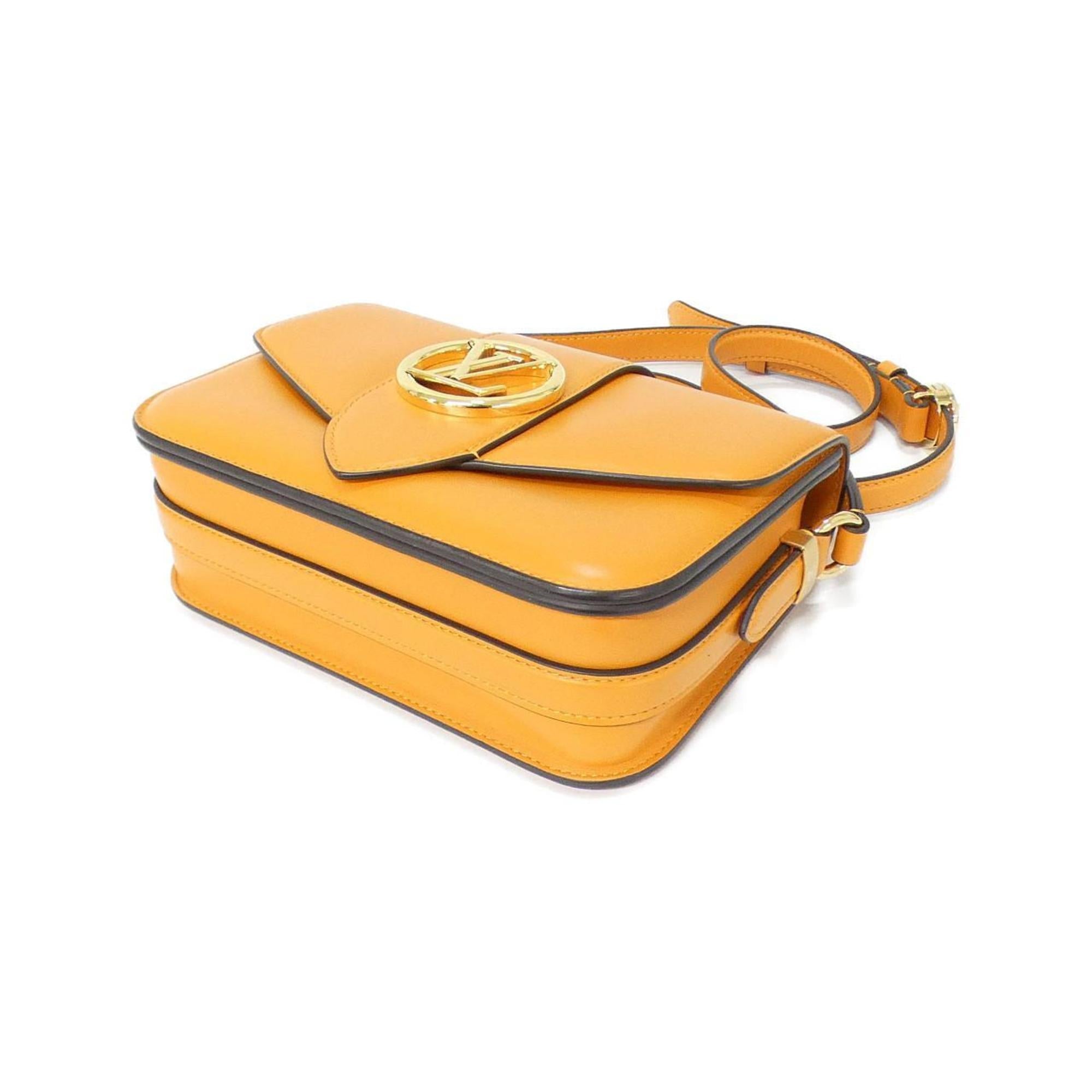 Louis Vuitton Orange Leather Shoulder Bag