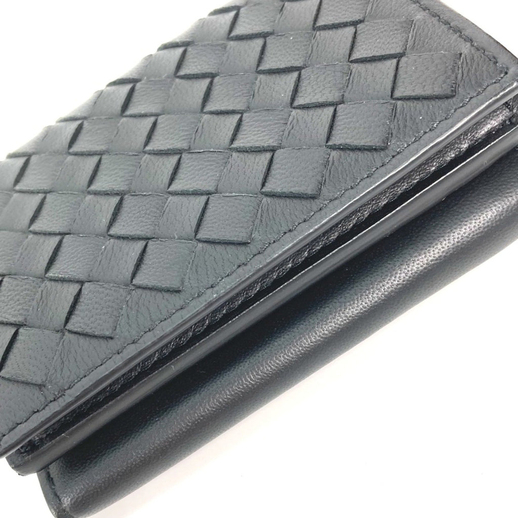 Bottega Veneta Black Leather Wallet (Tri-Fold)