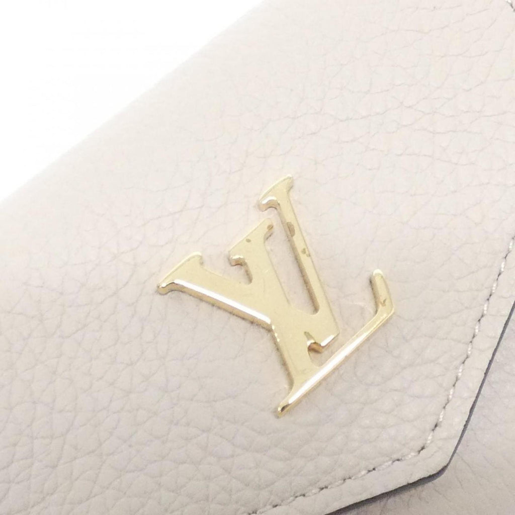 Louis Vuitton Grayish Leather Wallet (Tri-Fold)