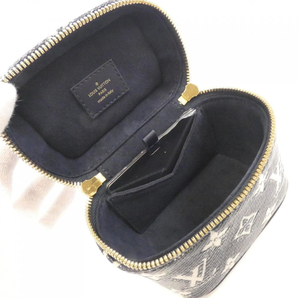 Louis Vuitton Navy White Cotton Shoulder Bag