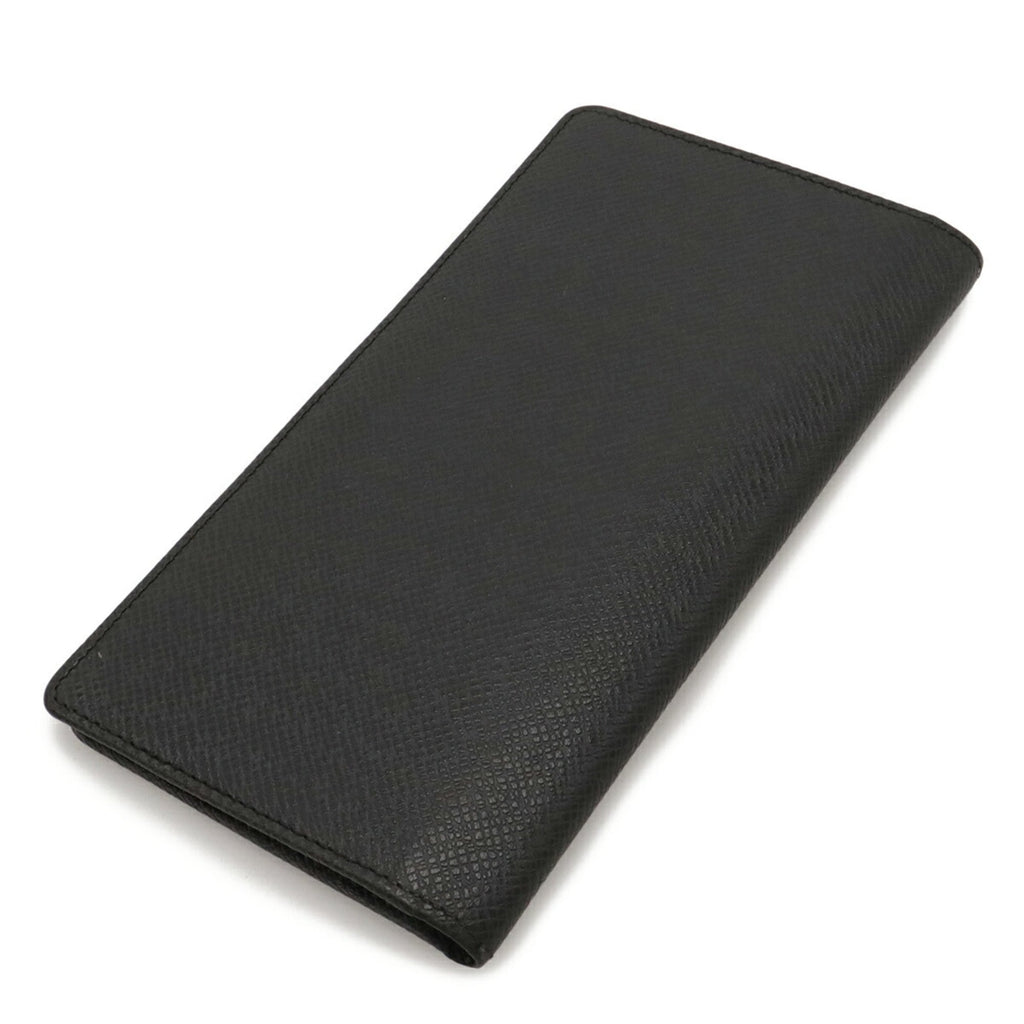 Louis Vuitton Ardoise Black Taiga Leather Leather Long Wallet