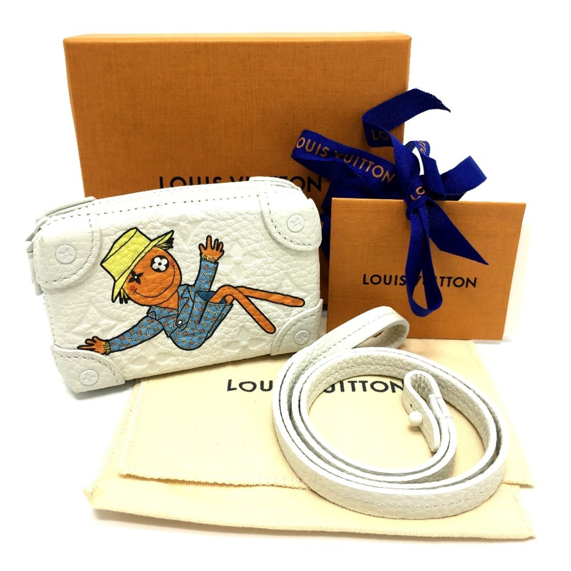 Louis Vuitton Monogram White Leather Coin Purse/Coin Case