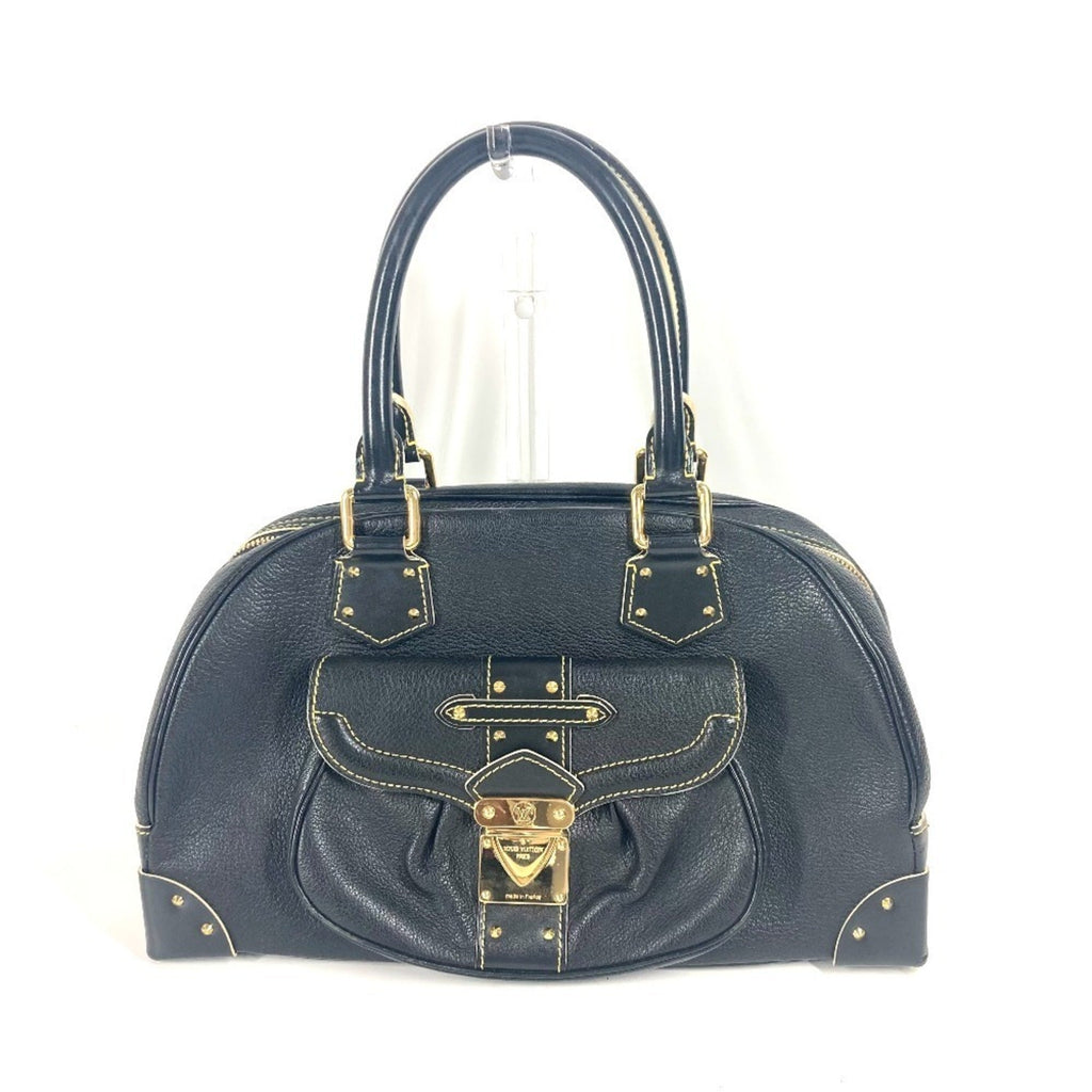 Louis Vuitton Suhali Black Noir Suhali Leather Boston Bag Handbag Shoulder Bag