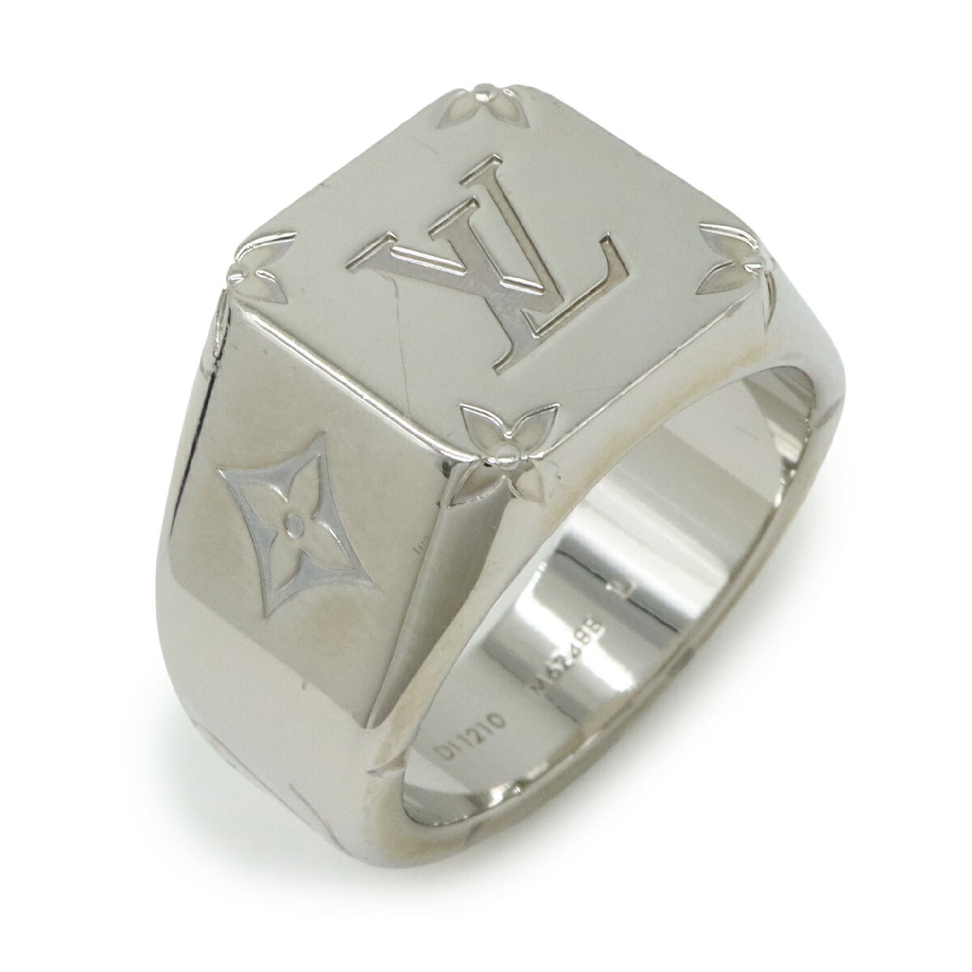 Louis Vuitton Silver Metal Band Ring
