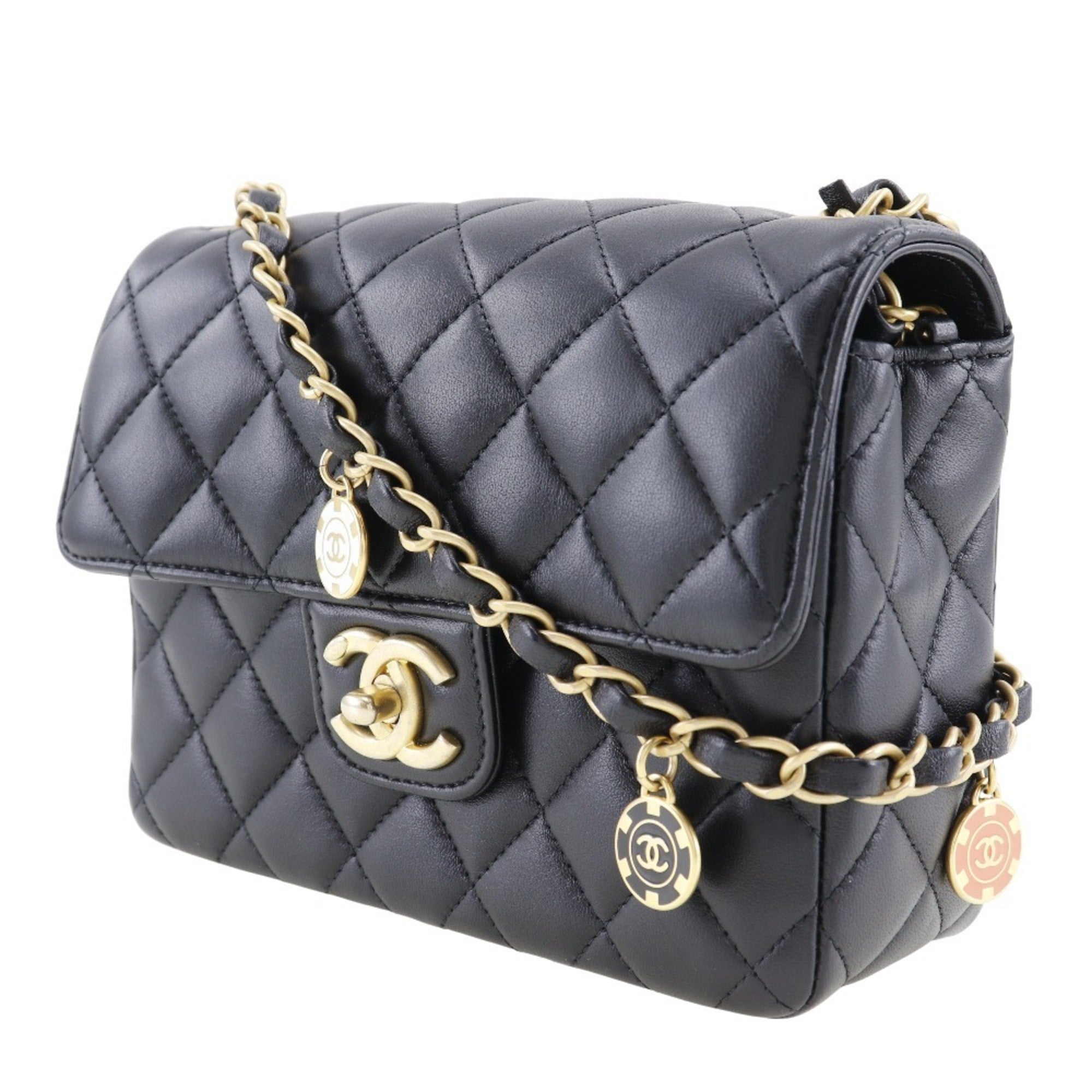 Chanel Black Leather Shoulder Bag
