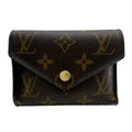 Louis Vuitton Gold Brown Leather Wallet (Tri-Fold)
