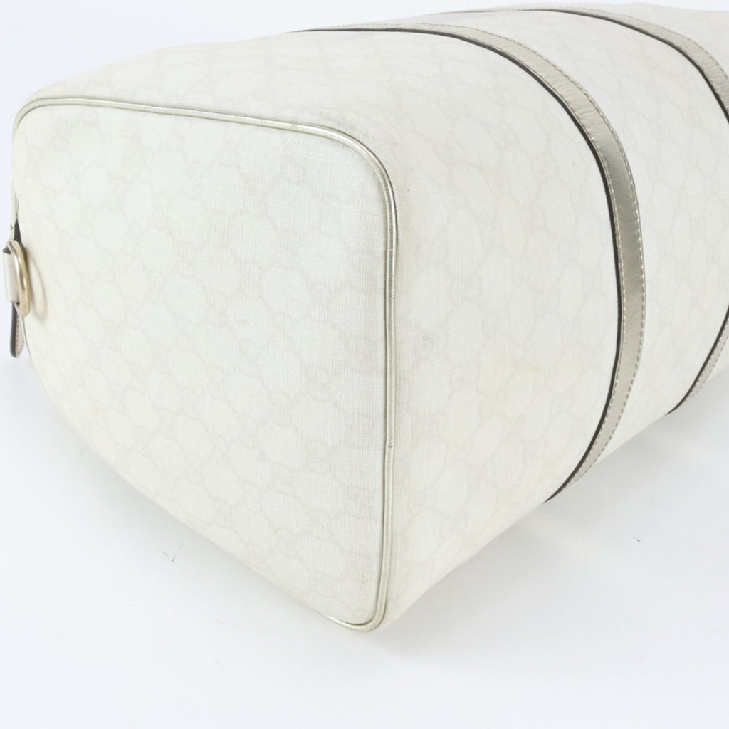 Gucci Gold White Gg Supreme Handbag (Pre-Owned)