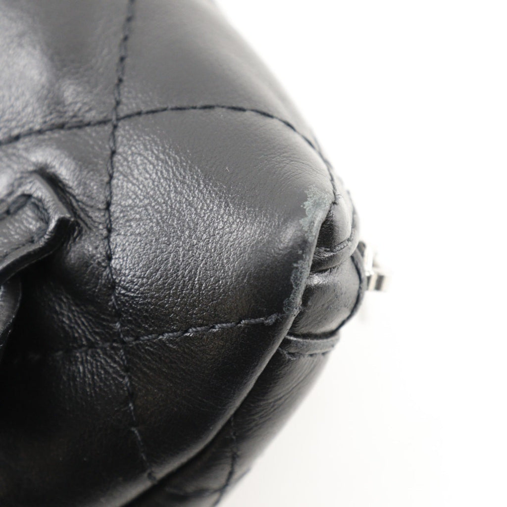 Chanel Black Leather Fanny Pack Sling Bag