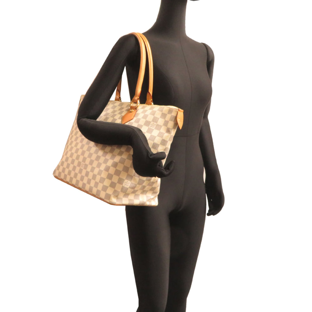 Louis Vuitton White Damier Azur Tote Bag