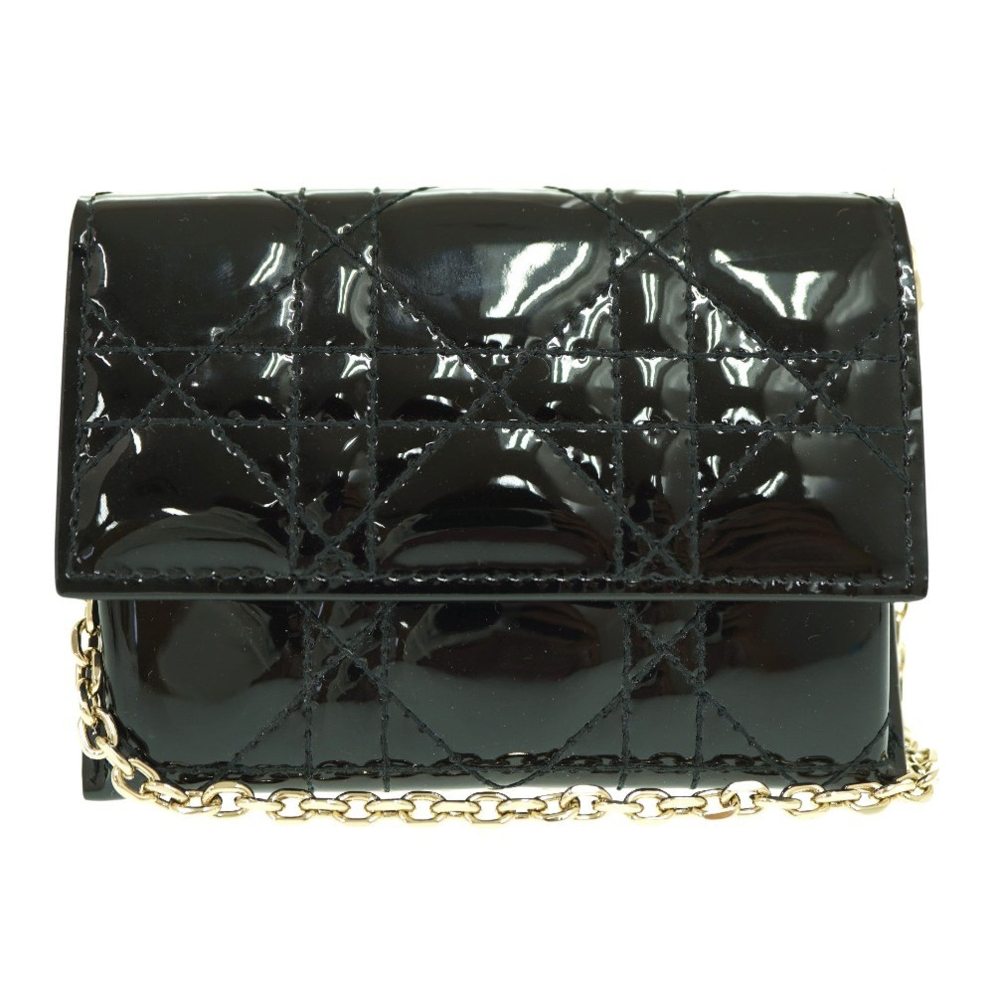 Christian Dior Black Patent Leather Shoulder Bag (Pre-Owned)
