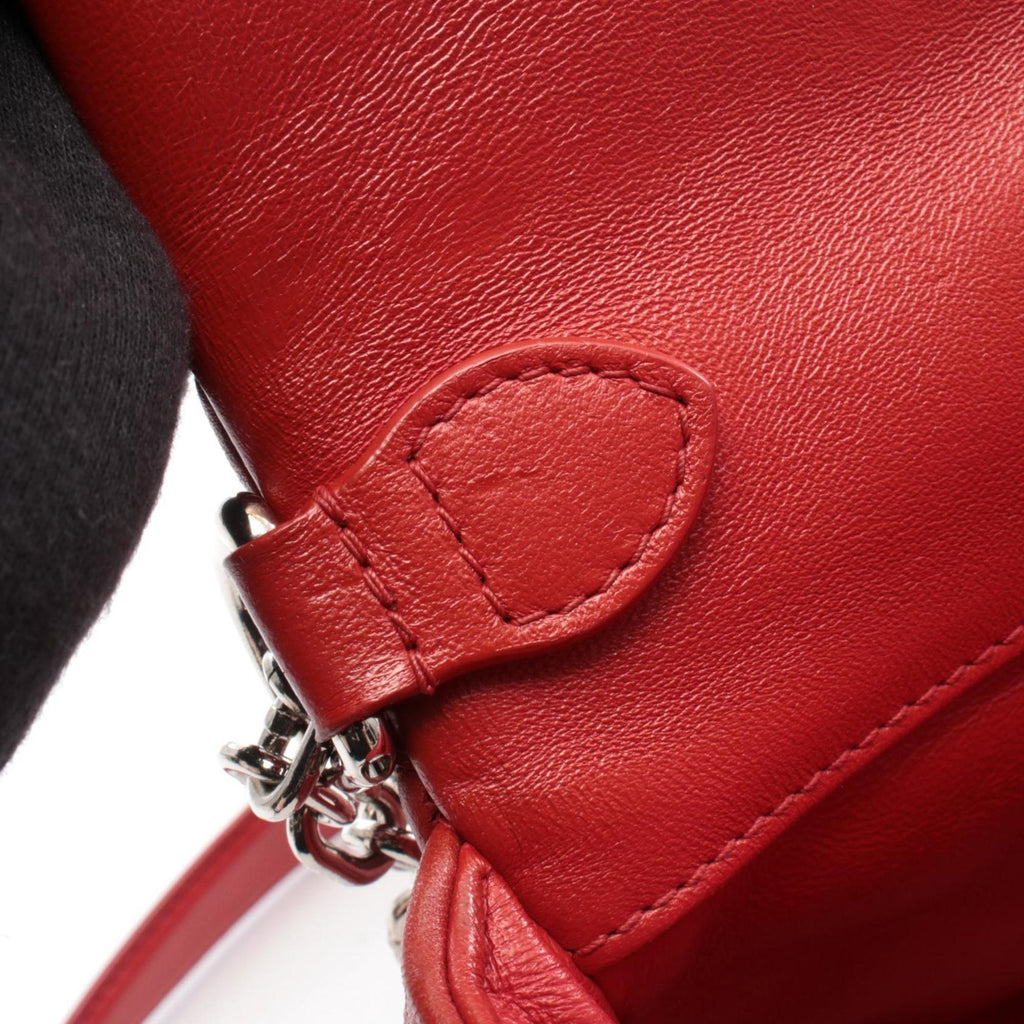 Louis Vuitton Red Color Leather Handbag Shoulder Bag