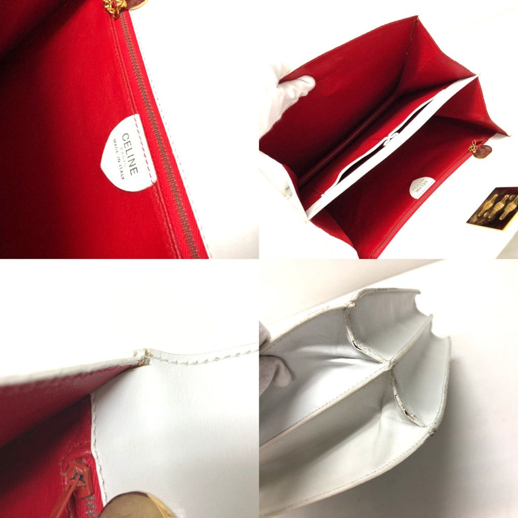Celine White Leather Handbag