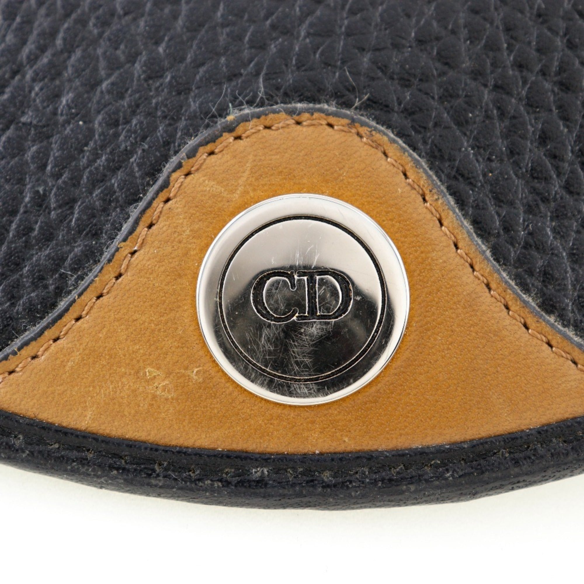 Christian Dior Black Leather Pochette Shoulder Bag (Pre-Owned)