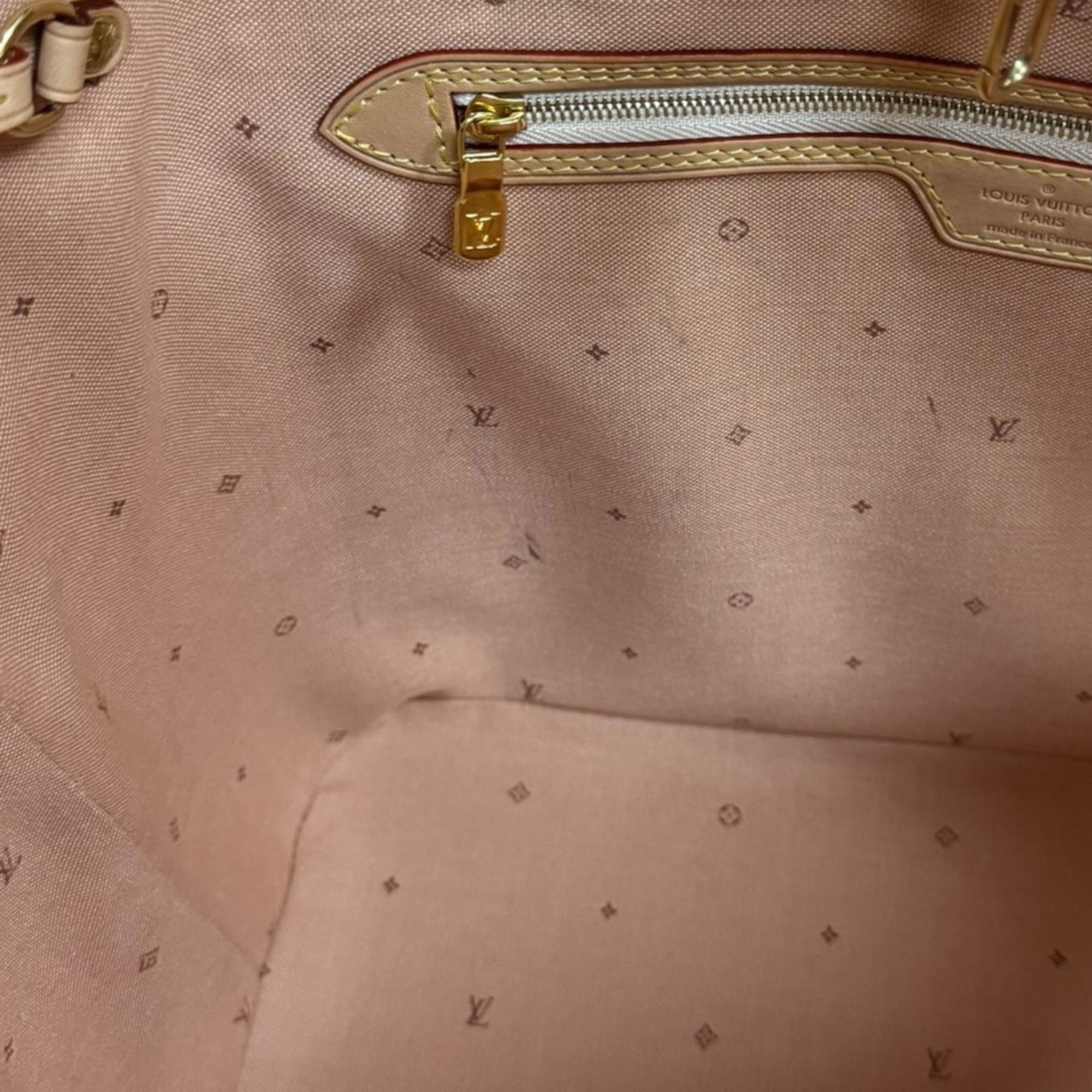 Louis Vuitton Beige Ivory Pvc Tote Bag