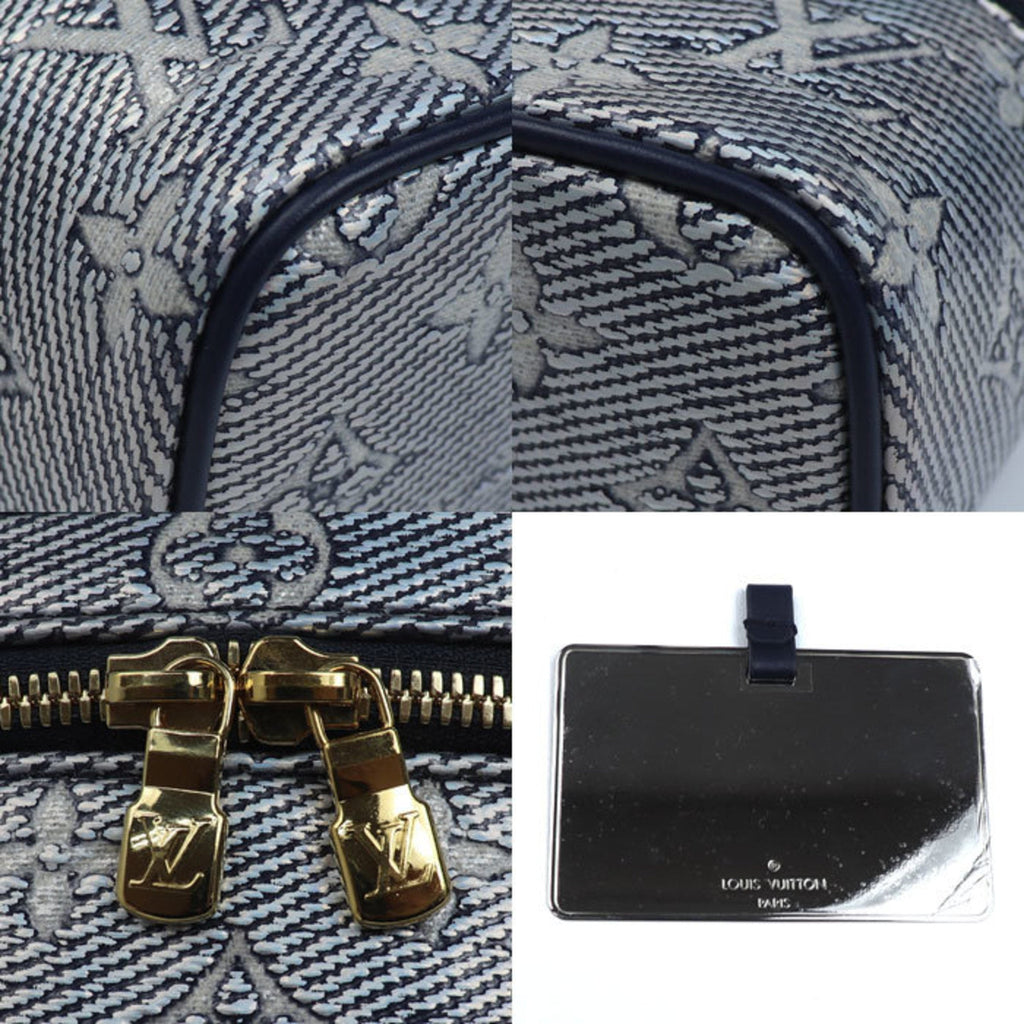 Louis Vuitton Navy Jacquard Denim Shoulder Bag Vanity Bag