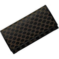 Celine Black Brown Pvc Leather Long Wallet (Bi-Fold)