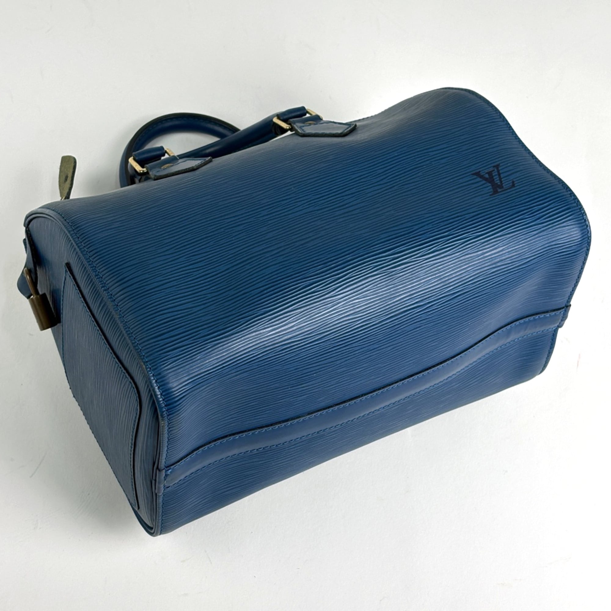 Louis Vuitton Toledo Blue Epi Leather Handbag