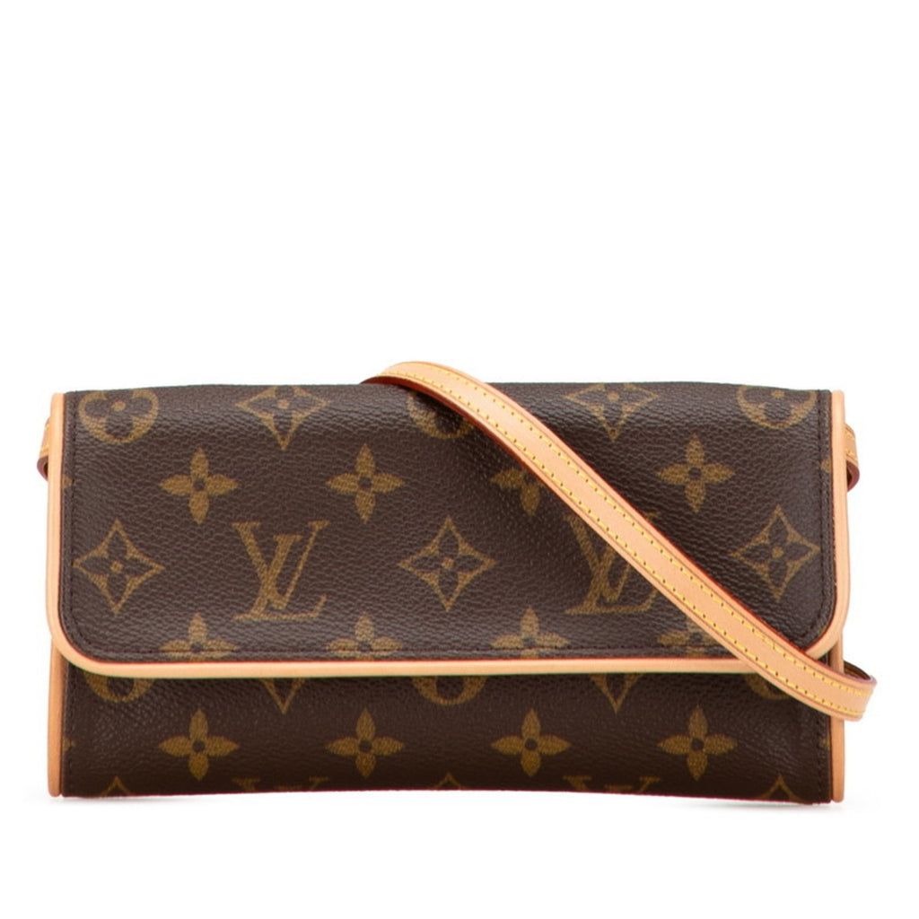 Louis Vuitton Monogram Brown Pvc Leather Pochette Shoulder Bag