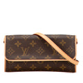 Louis Vuitton Monogram Brown Pvc Leather Pochette Shoulder Bag