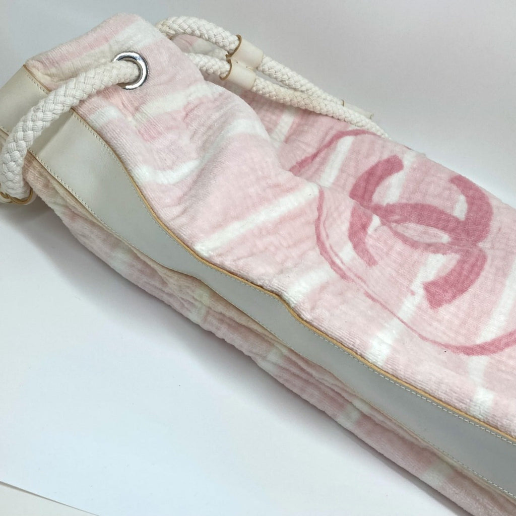 Chanel Pink Cotton Shoulder Bag