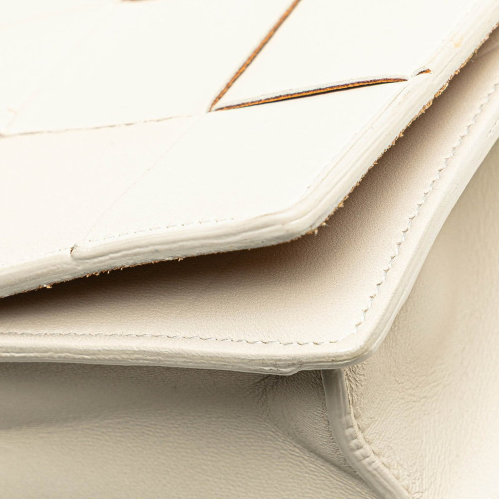 Bottega Veneta Off-White Leather Shoulder Bag