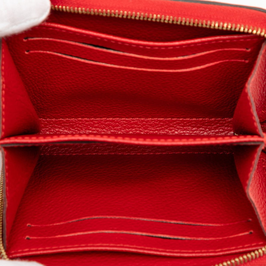 Louis Vuitton Cerise Red Color Leather Coin Purse/Coin Case