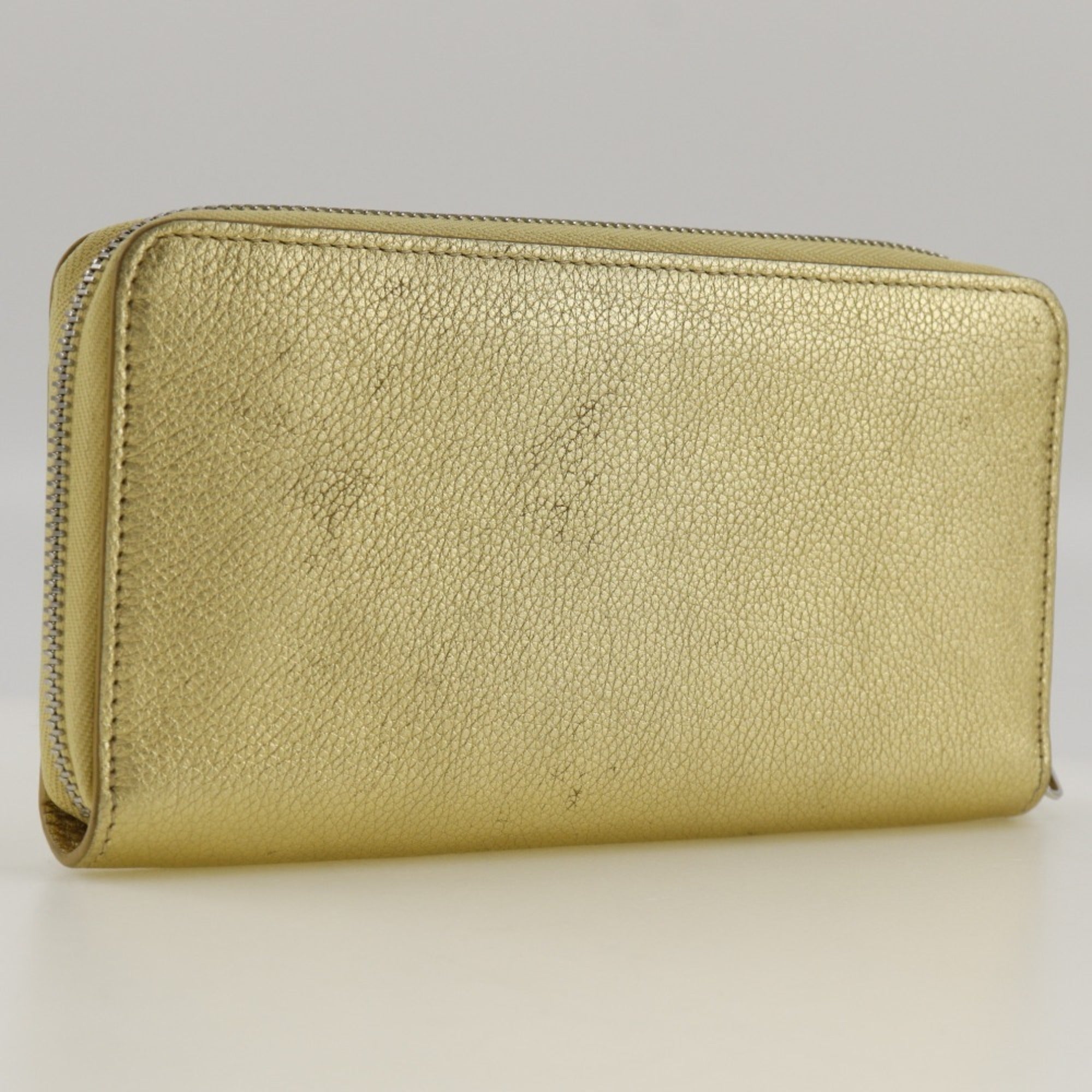 Louis Vuitton Gold Leather Long Wallet