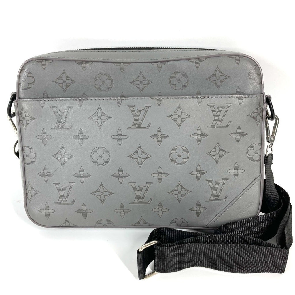 Louis Vuitton Gray Monogram Shadow Clutch Bag Shoulder Bag