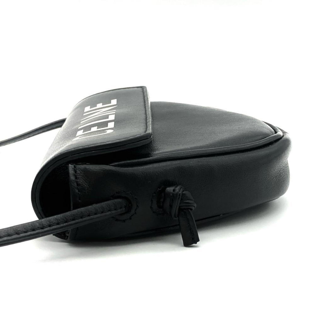 Celine Black Leather Shoulder Bag