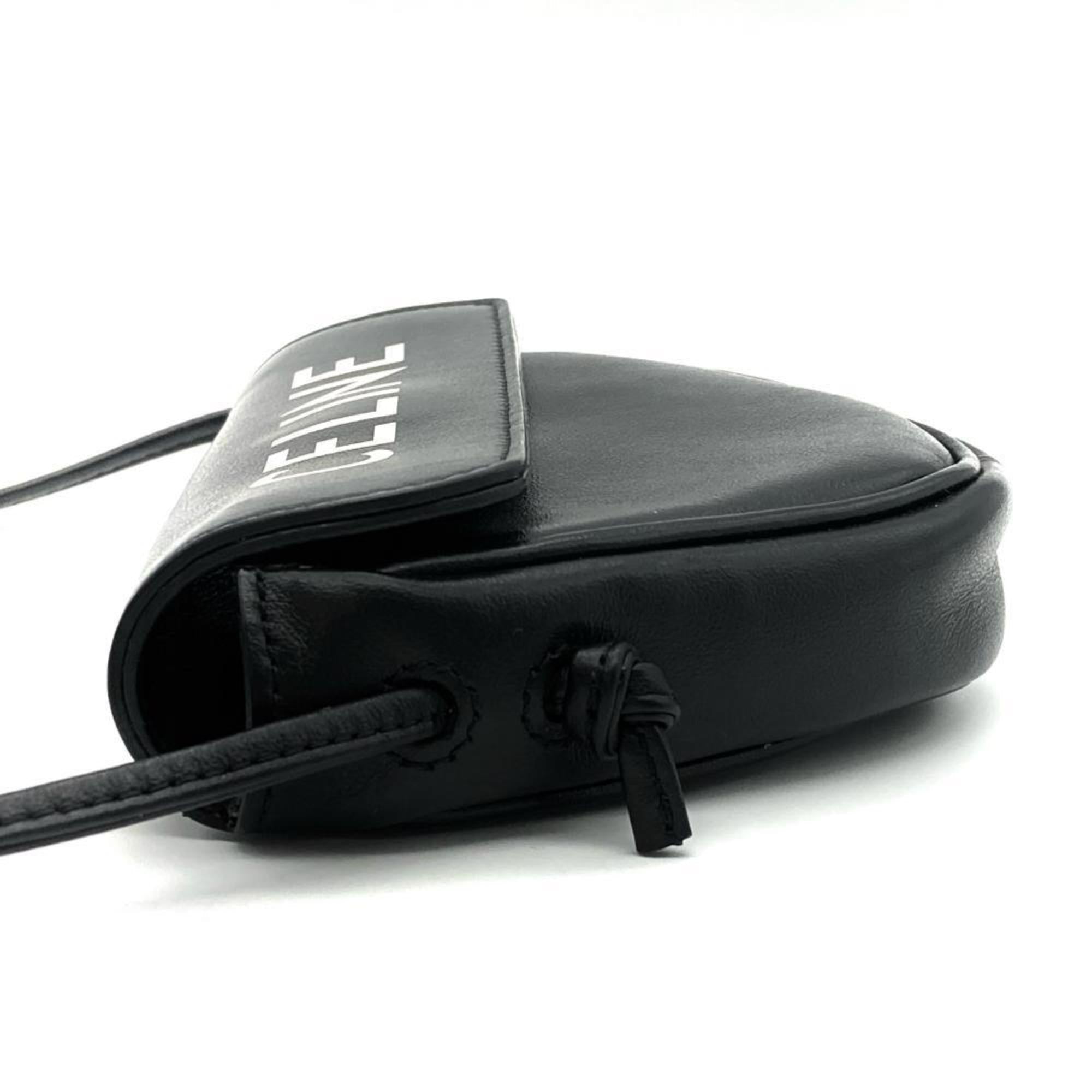 Celine Black Leather Shoulder Bag