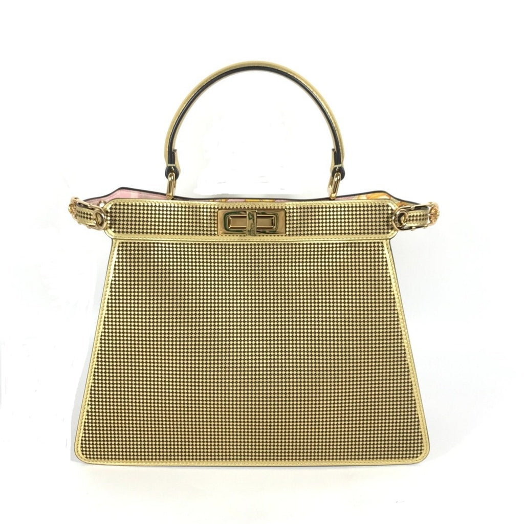 Fendi Gold Leather Handbag
