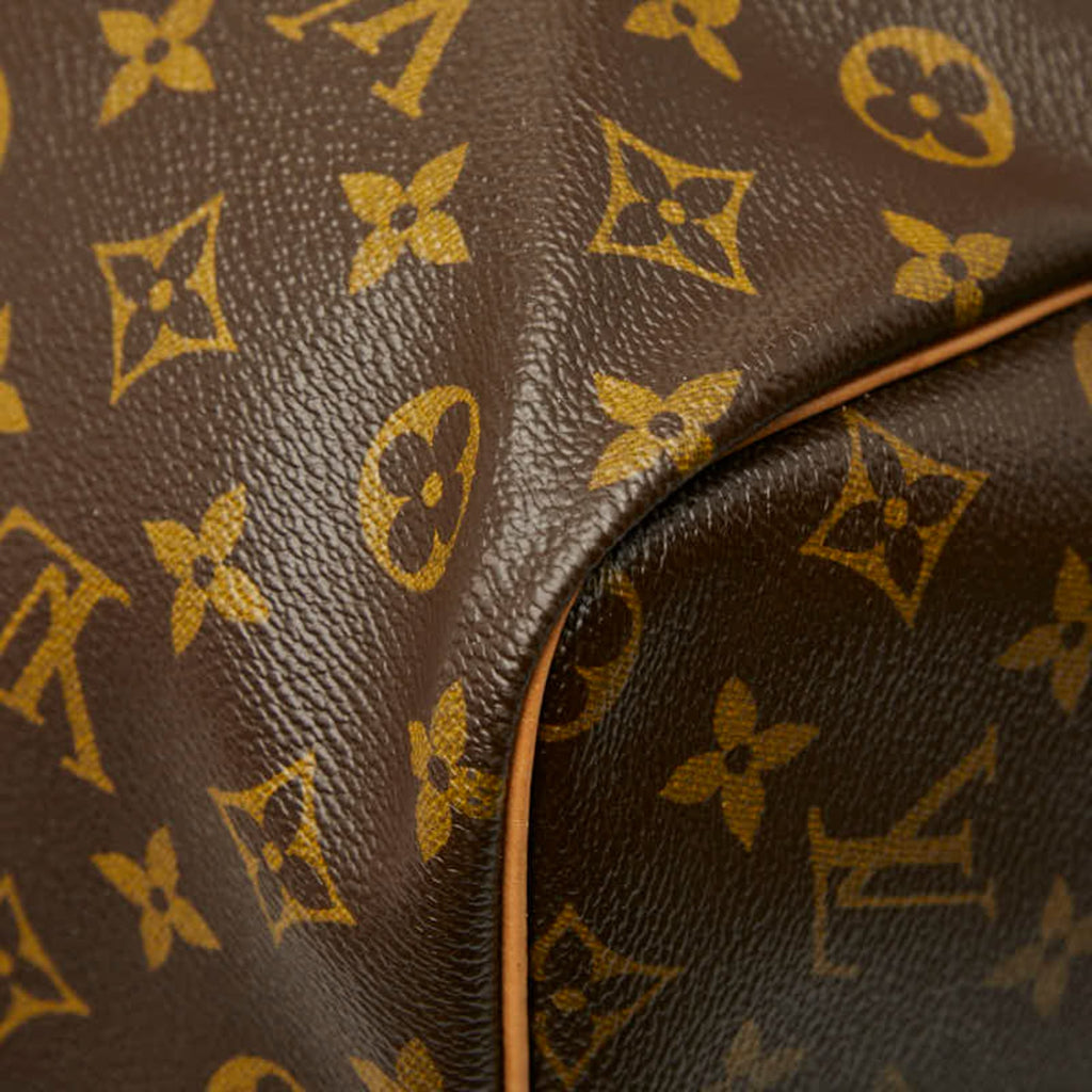 Louis Vuitton Brown Pvc Leather Boston Bag Shoulder Bag