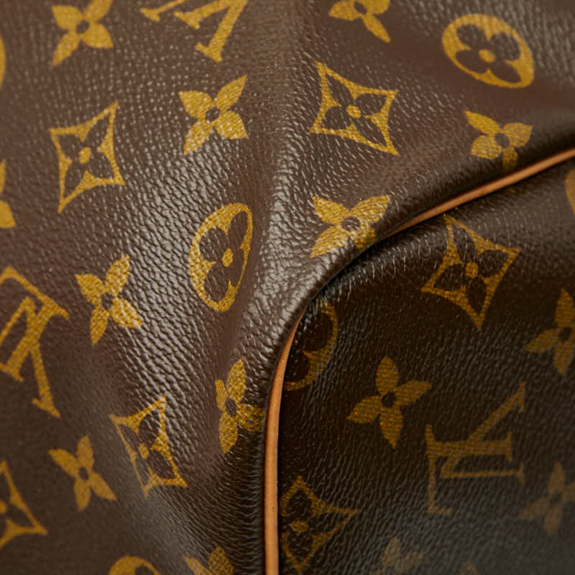 Louis Vuitton Brown Pvc Leather Boston Bag Shoulder Bag