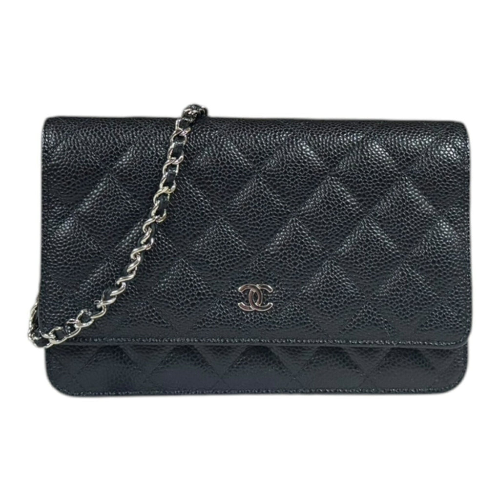 Chanel Black Grained Calfskin Shoulder Bag