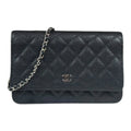 Chanel Black Grained Calfskin Shoulder Bag