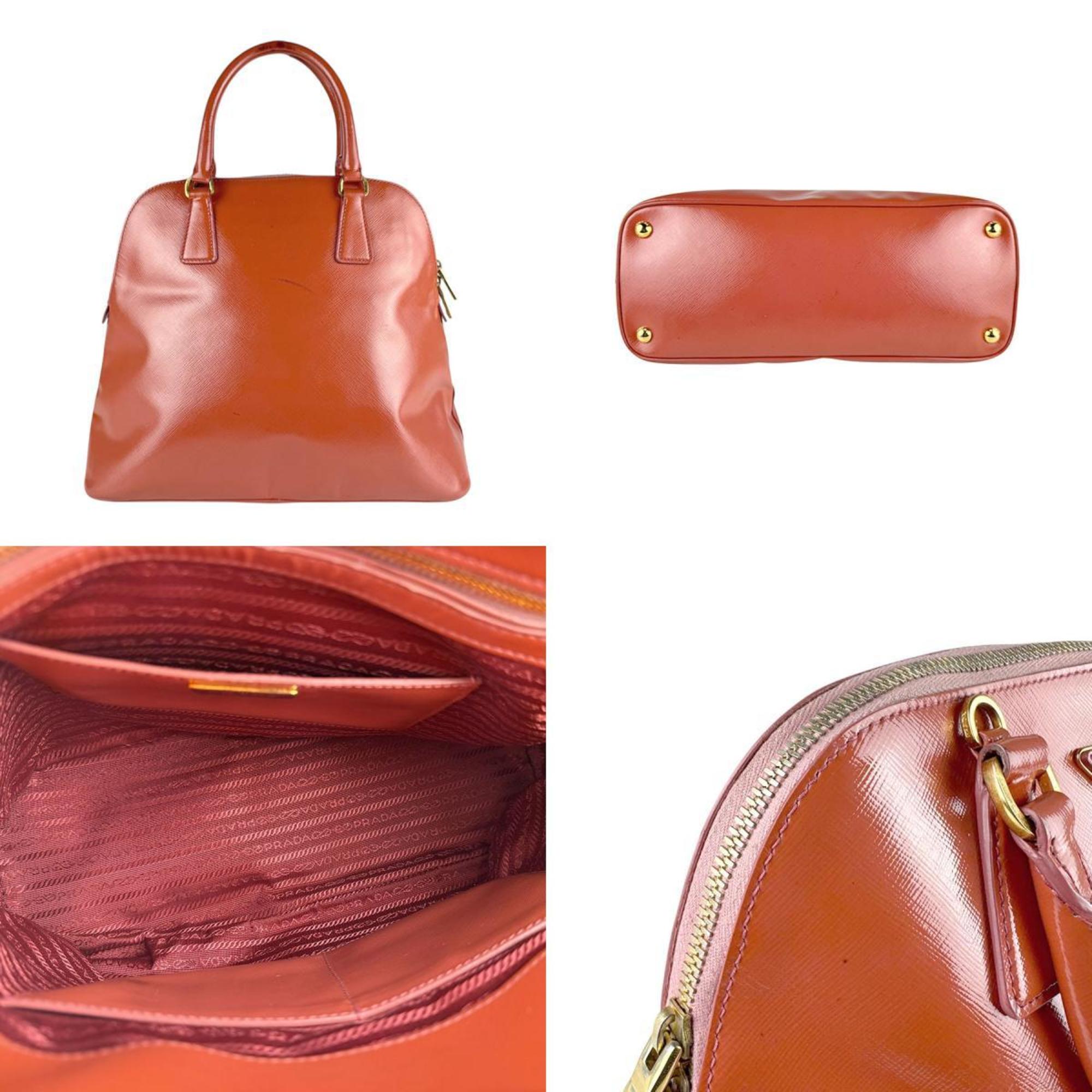 Prada Orange Leather Handbag