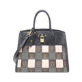 Louis Vuitton Black Coated Canvas Leather Handbag