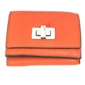 Fendi Orange Leather Wallet (Tri-Fold)