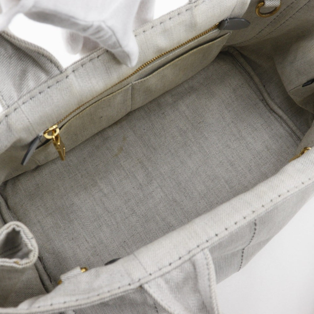 Prada Light Gray Denim Handbag