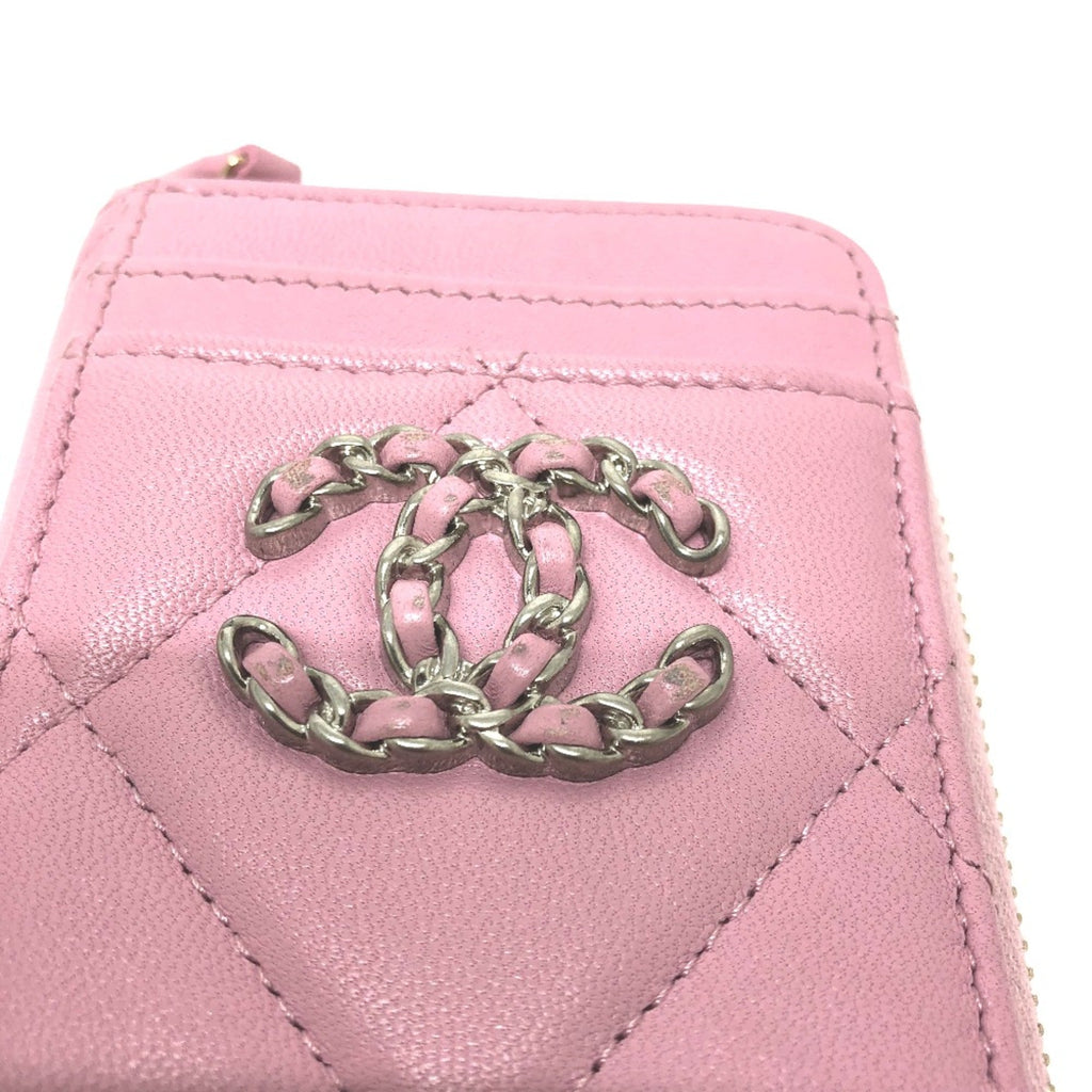 Chanel Pink Leather Coin Purse/Coin Case